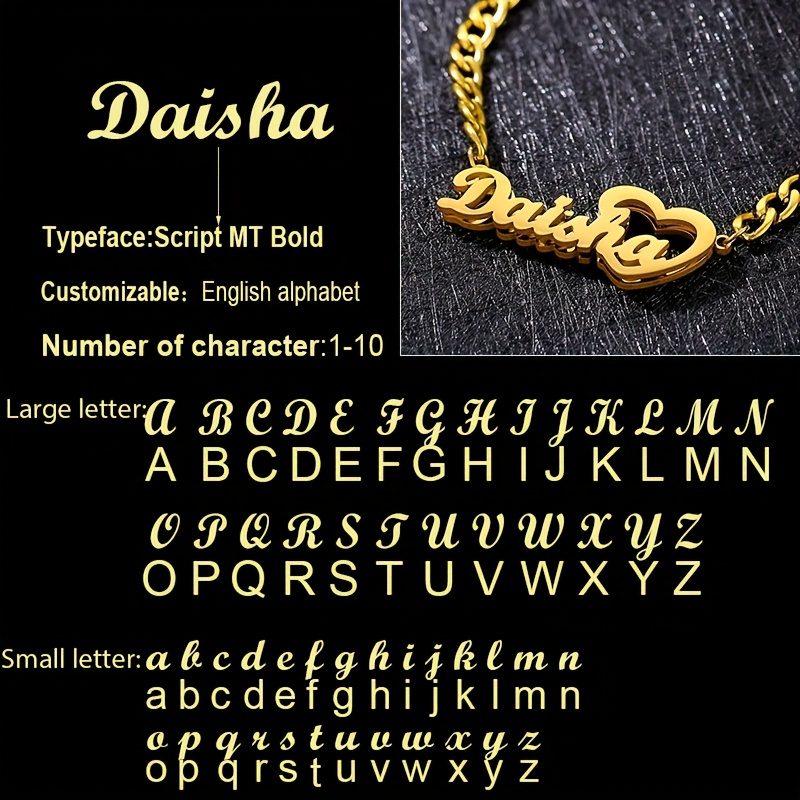 Personalized Shiny Frosted Name Double Necklace, Bohemian Gift
